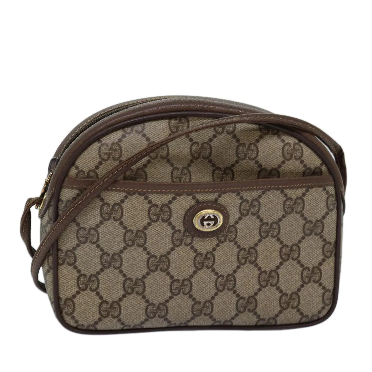 GUCCI GG Supreme Shoulder Bag PVC Beige 116 02 607  12594