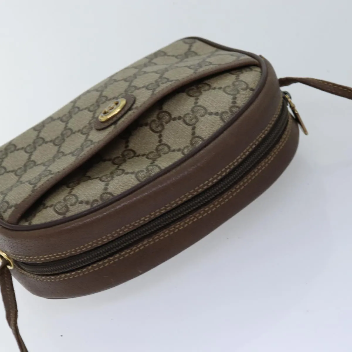 GUCCI GG Supreme Shoulder Bag PVC Beige 116 02 607  12594
