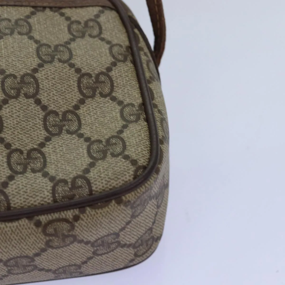 GUCCI GG Supreme Shoulder Bag PVC Beige 116 02 607  12594
