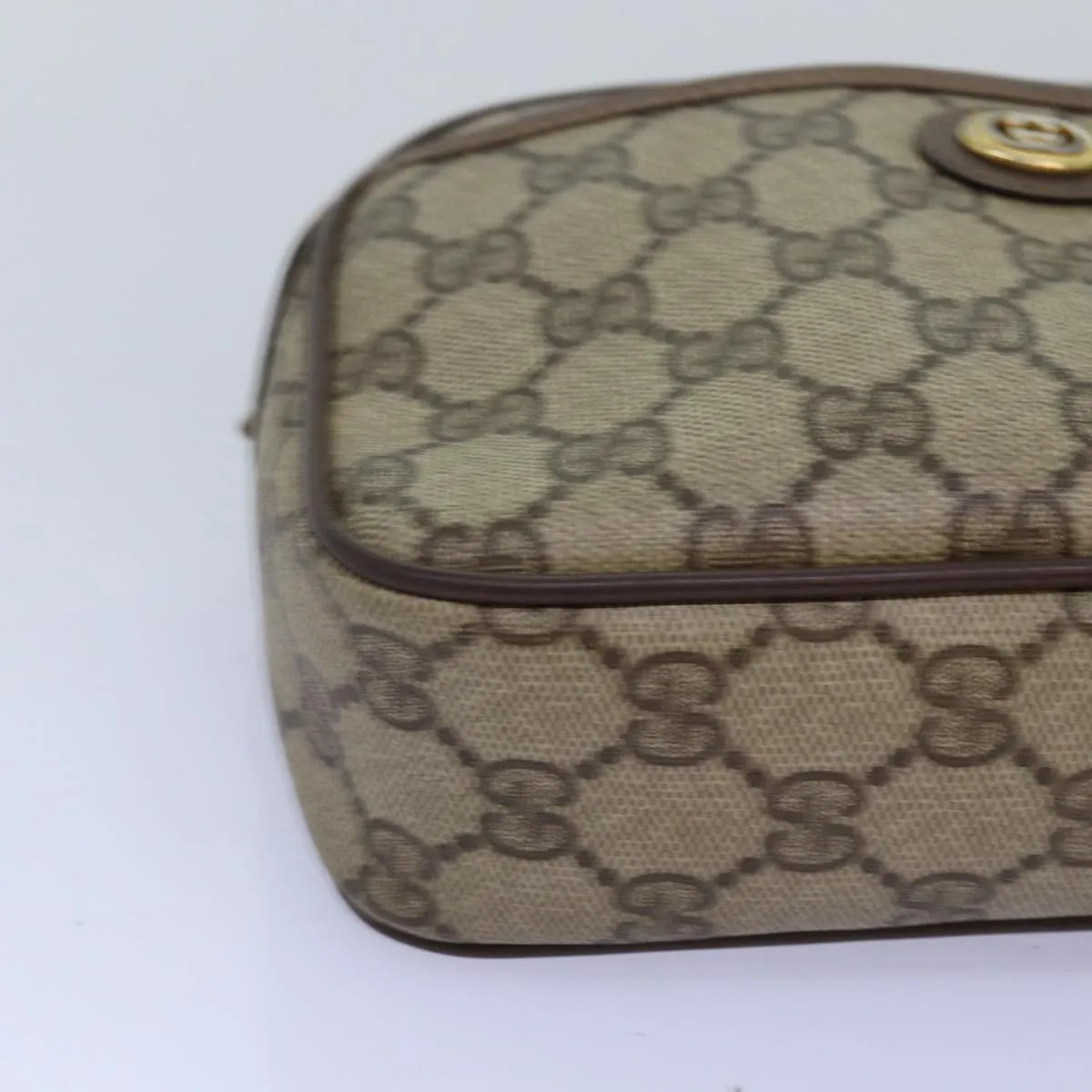 GUCCI GG Supreme Shoulder Bag PVC Beige 116 02 607  12594