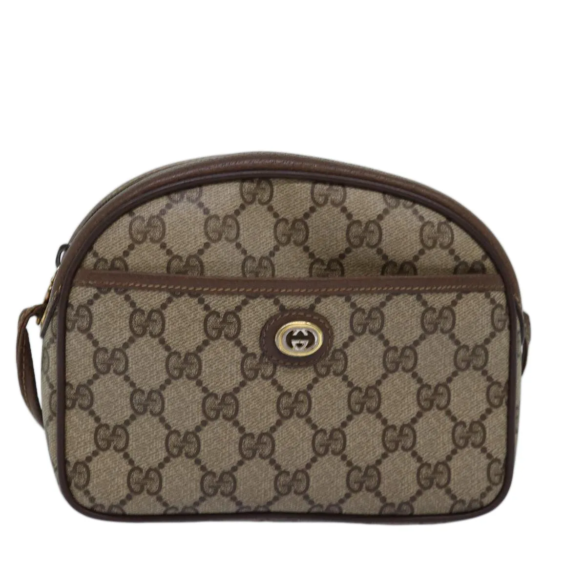 GUCCI GG Supreme Shoulder Bag PVC Beige 116 02 607  12594