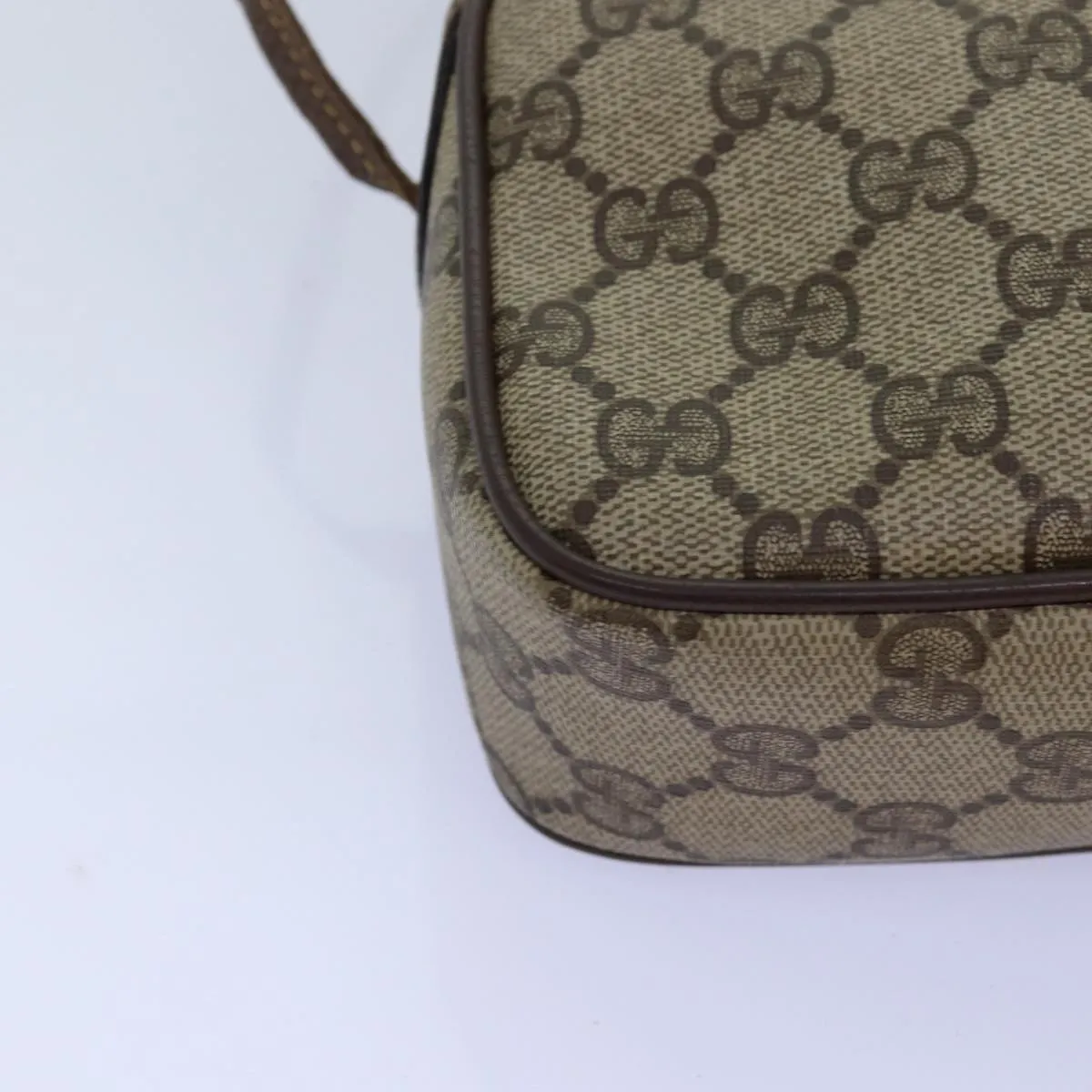 GUCCI GG Supreme Shoulder Bag PVC Beige 116 02 607  12594