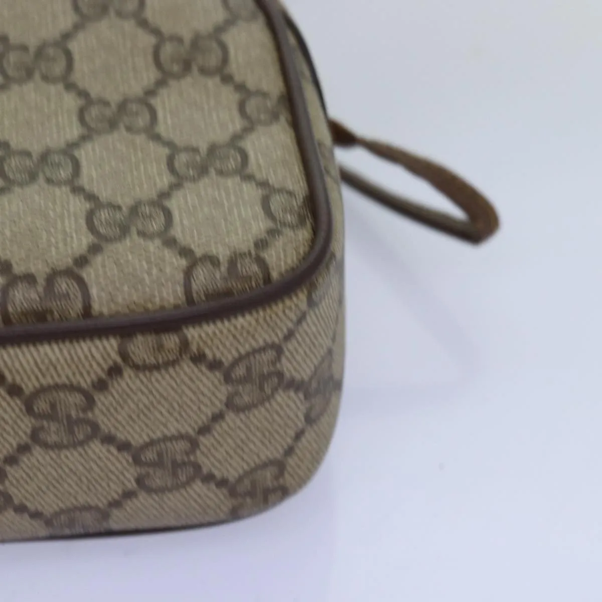 GUCCI GG Supreme Shoulder Bag PVC Beige 116 02 607  12594