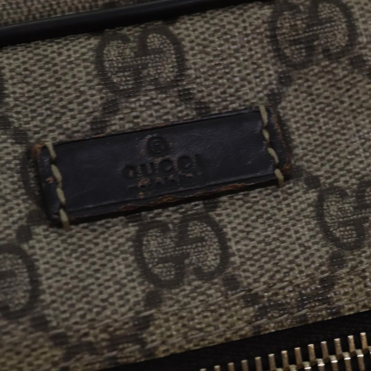 GUCCI GG Supreme Shoulder Bag PVC Beige 211107  ep4581