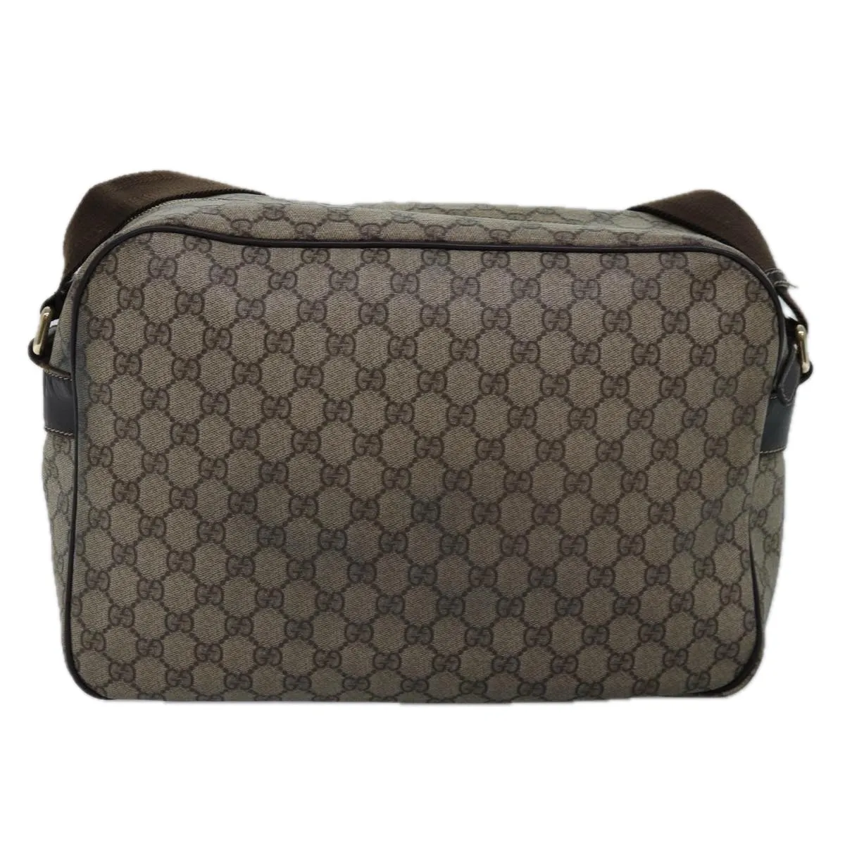 GUCCI GG Supreme Shoulder Bag PVC Beige 211107  ep4581