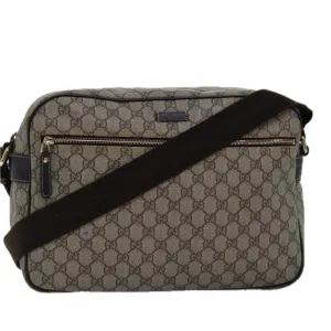 GUCCI GG Supreme Shoulder Bag PVC Beige 211107  ep4581