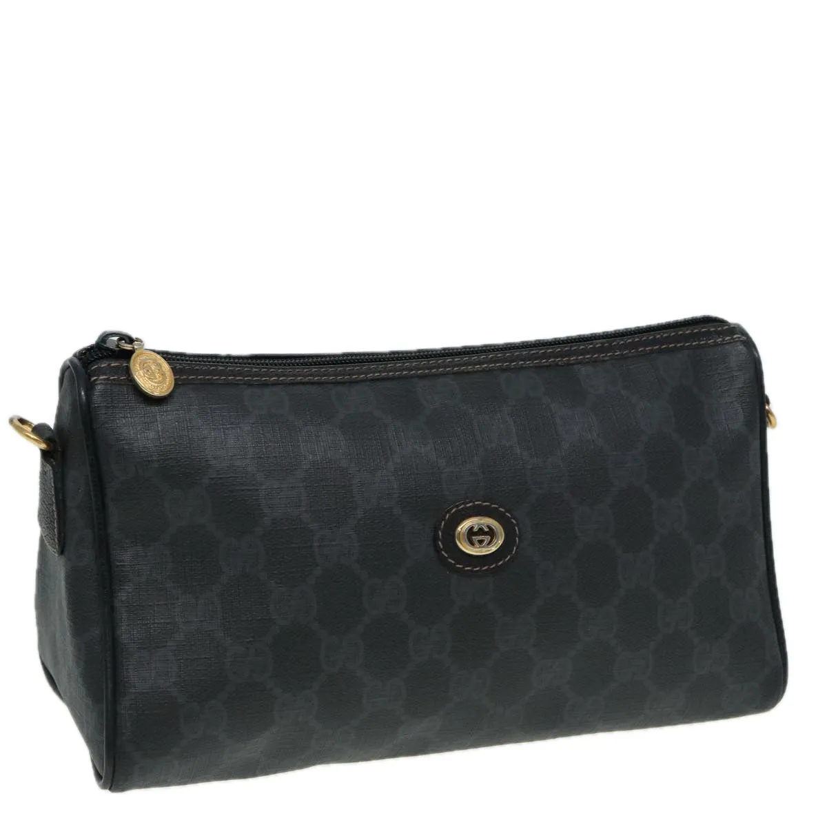 GUCCI GG Supreme Shoulder Bag PVC Black 156 02 086  83391