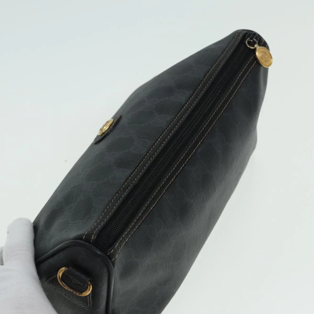 GUCCI GG Supreme Shoulder Bag PVC Black 156 02 086  83391