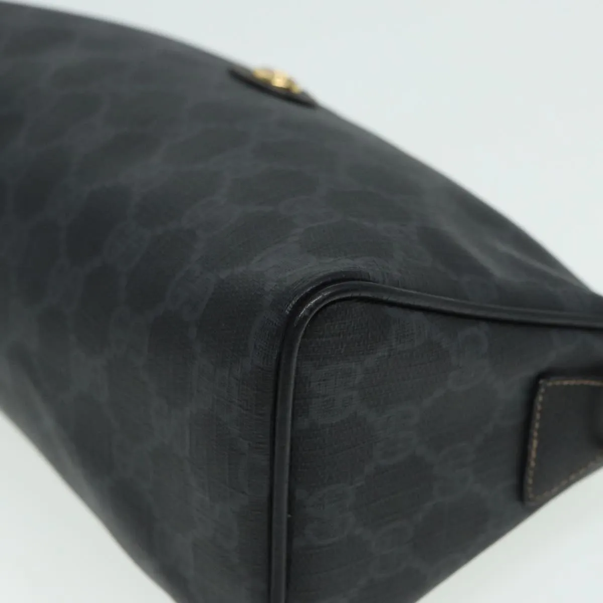 GUCCI GG Supreme Shoulder Bag PVC Black 156 02 086  83391