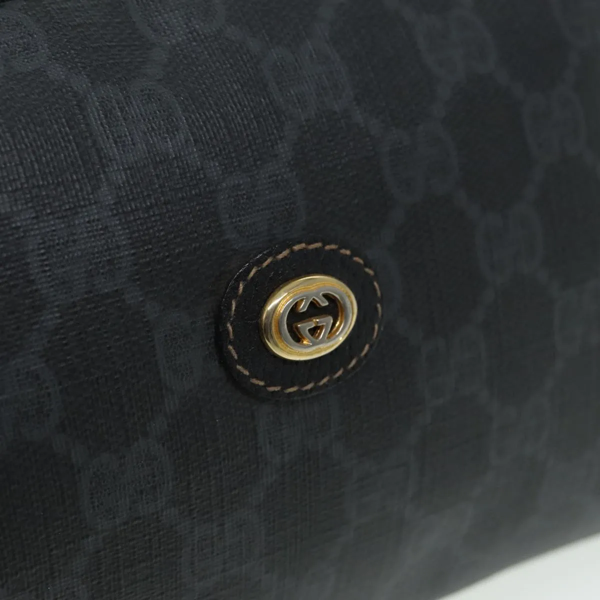 GUCCI GG Supreme Shoulder Bag PVC Black 156 02 086  83391