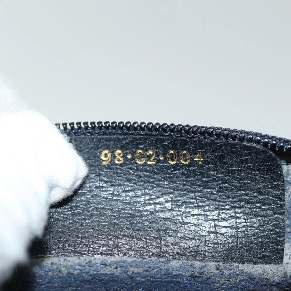 GUCCI GG Supreme Shoulder Bag PVC Leather Navy 98 02 004  80807