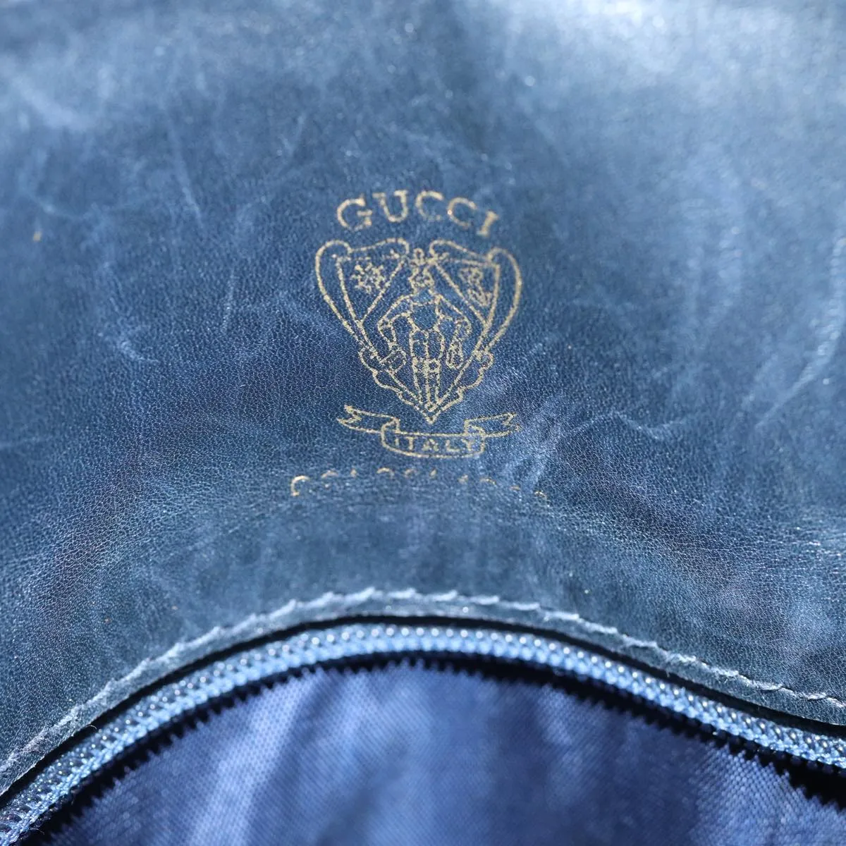 GUCCI GG Supreme Shoulder Bag PVC Navy  12621