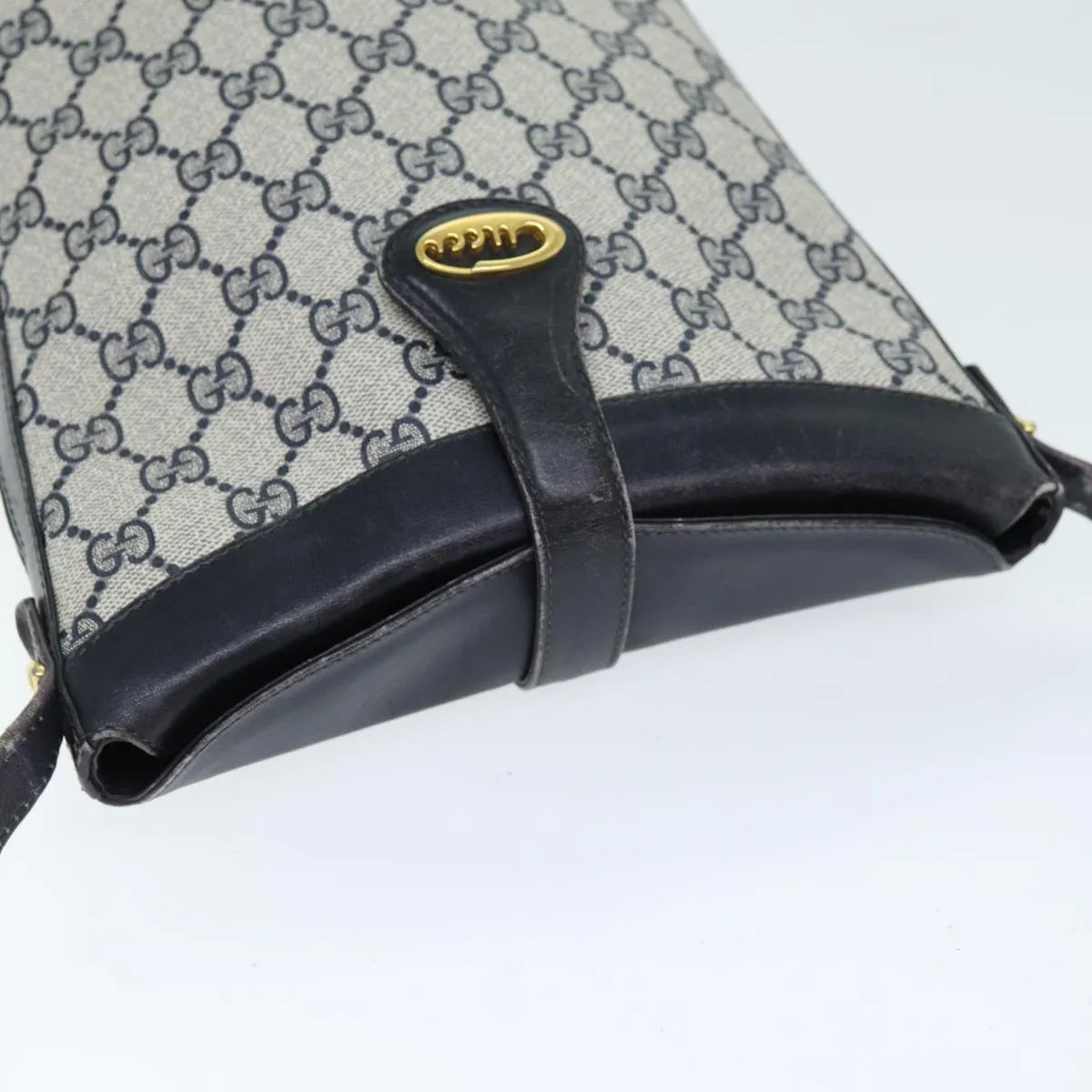 GUCCI GG Supreme Shoulder Bag PVC Navy  12621