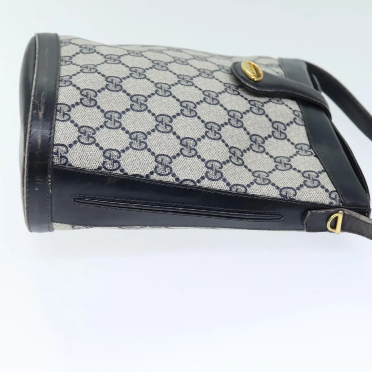 GUCCI GG Supreme Shoulder Bag PVC Navy  12621