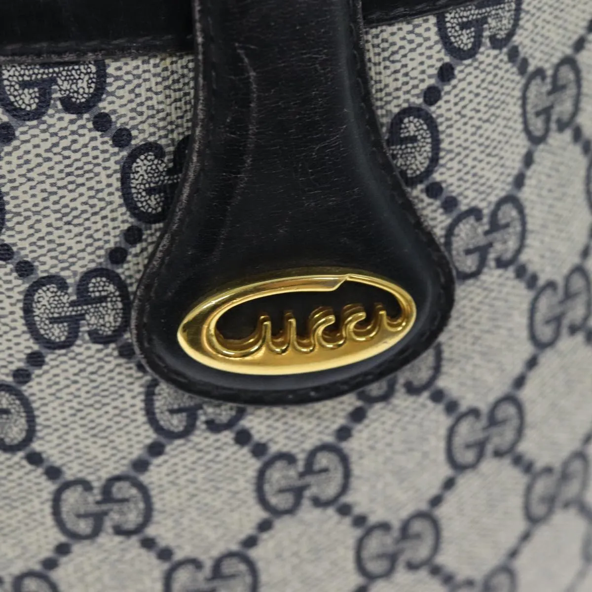 GUCCI GG Supreme Shoulder Bag PVC Navy  12621