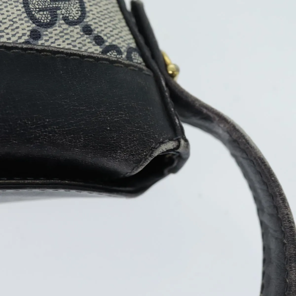 GUCCI GG Supreme Shoulder Bag PVC Navy  12621