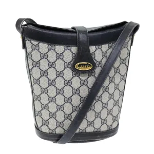 GUCCI GG Supreme Shoulder Bag PVC Navy  12621