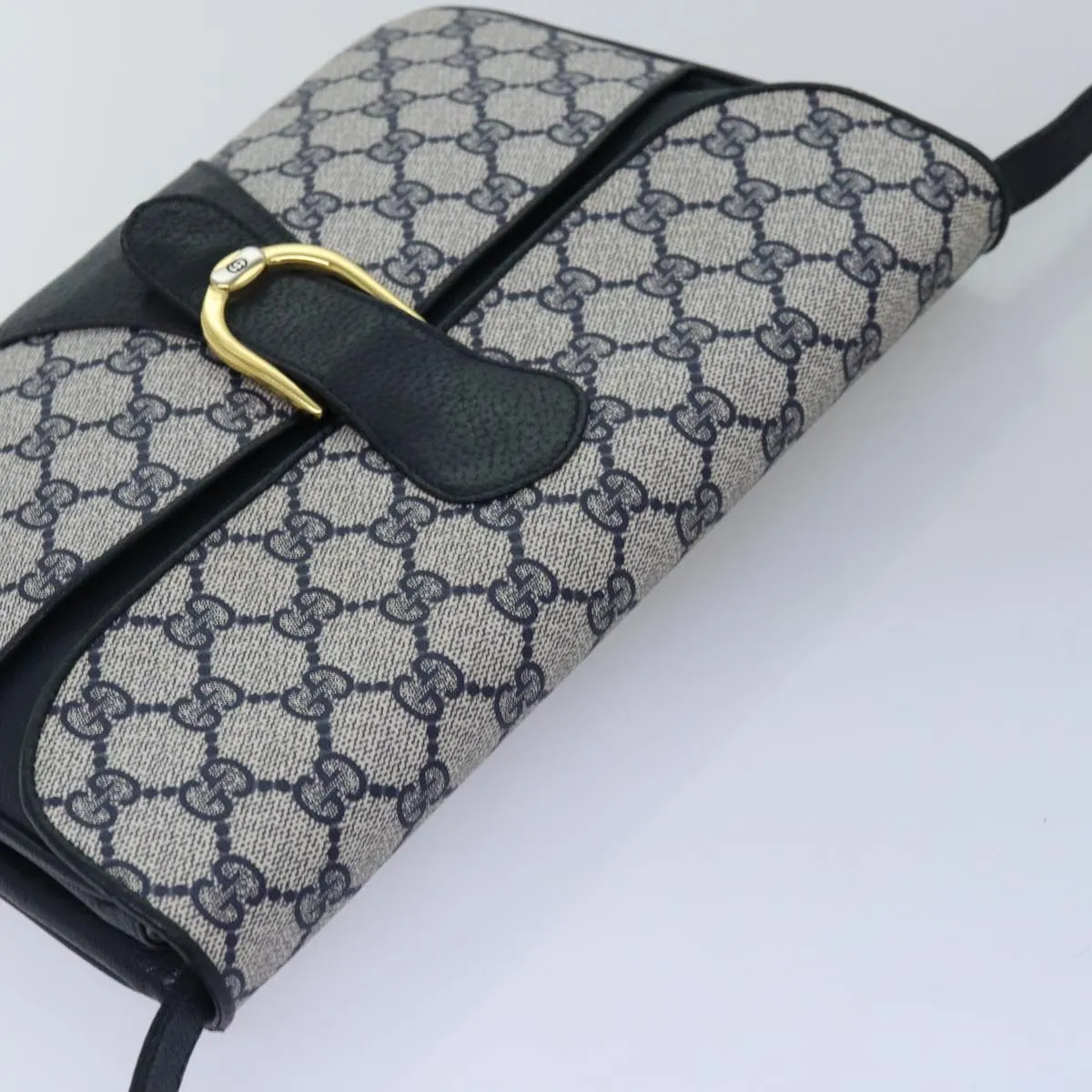 GUCCI GG Supreme Shoulder Bag PVC Navy  ep4236