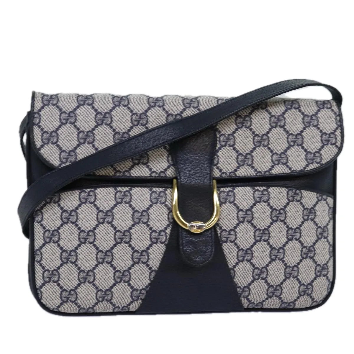 GUCCI GG Supreme Shoulder Bag PVC Navy  ep4236