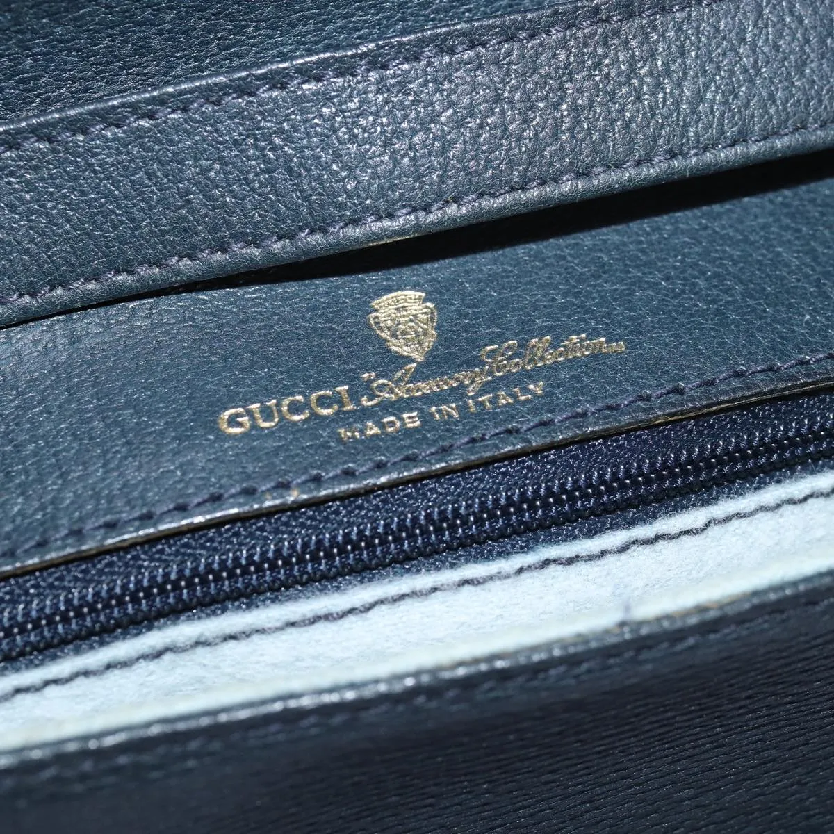 GUCCI GG Supreme Shoulder Bag PVC Navy  ep4236