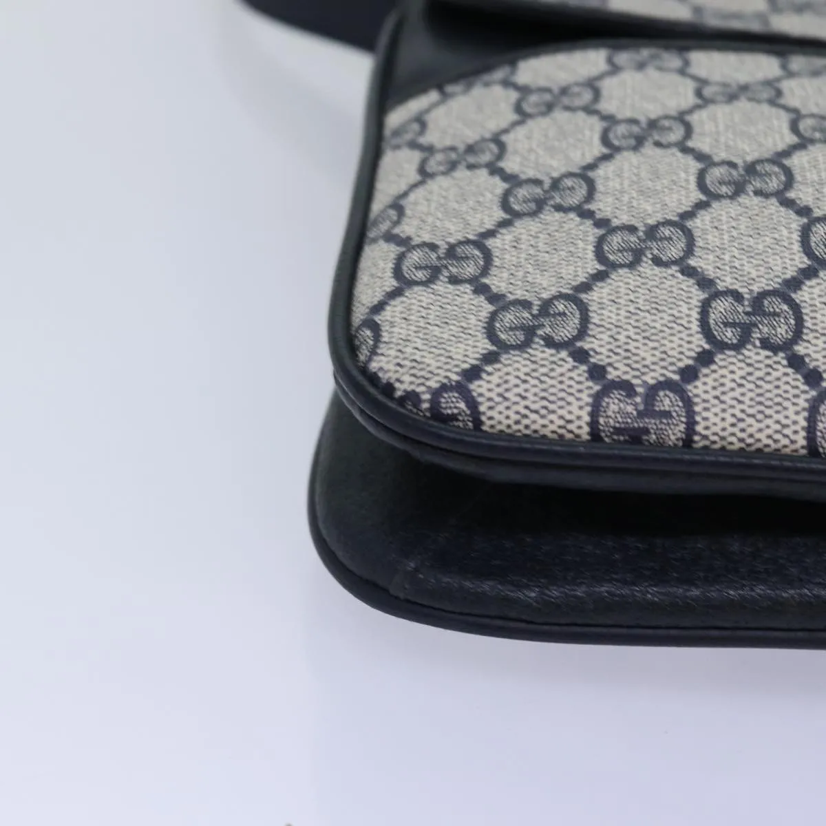 GUCCI GG Supreme Shoulder Bag PVC Navy  ep4236