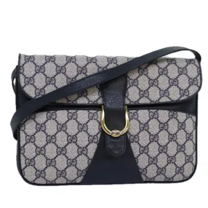 GUCCI GG Supreme Shoulder Bag PVC Navy  ep4236