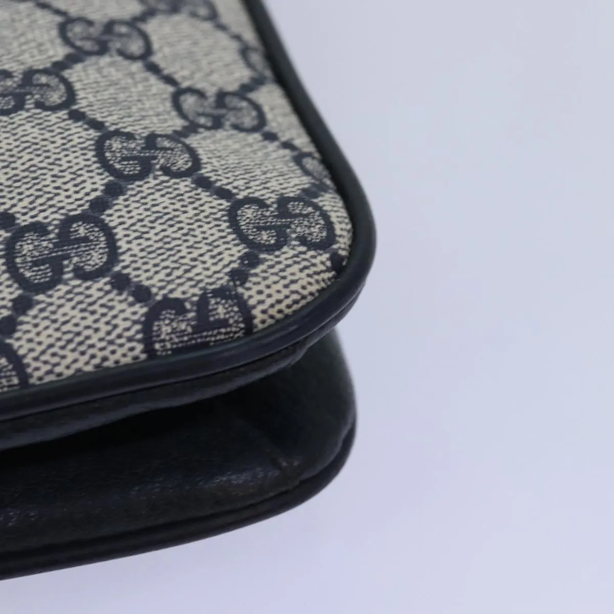 GUCCI GG Supreme Shoulder Bag PVC Navy  ep4236