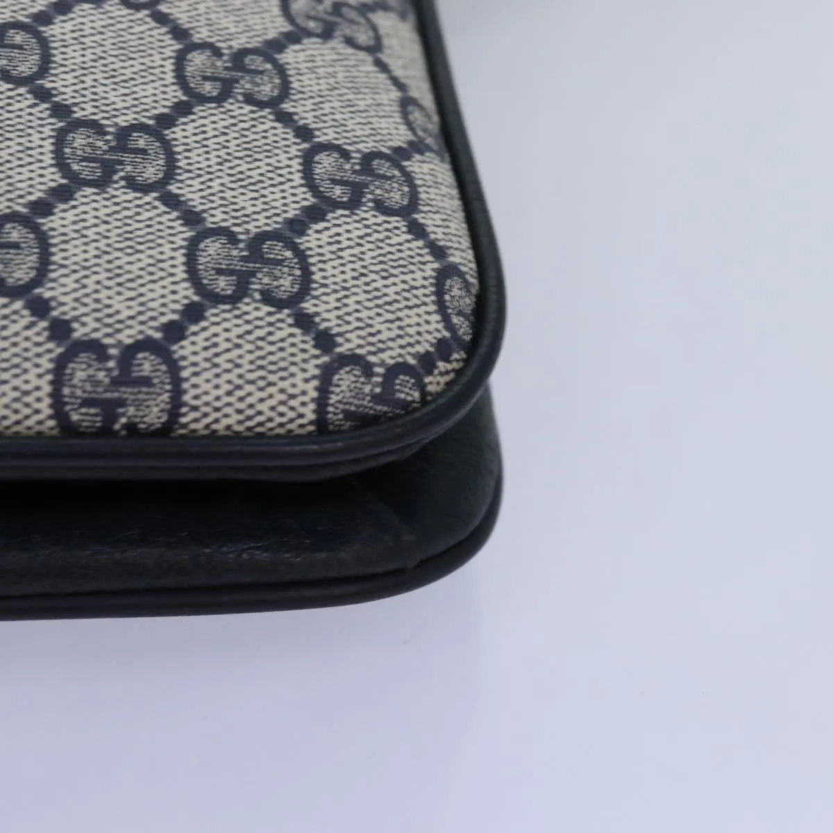 GUCCI GG Supreme Shoulder Bag PVC Navy  ep4236