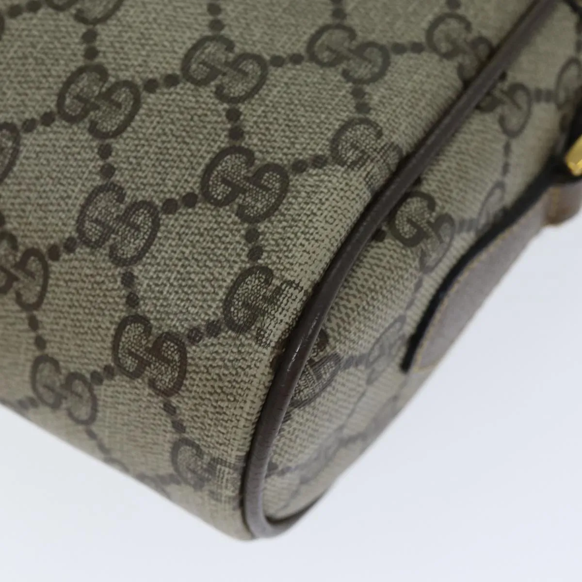 GUCCI GG Supreme Web Sherry Line Shoulder Bag PVC Beige 32 02 004  80804