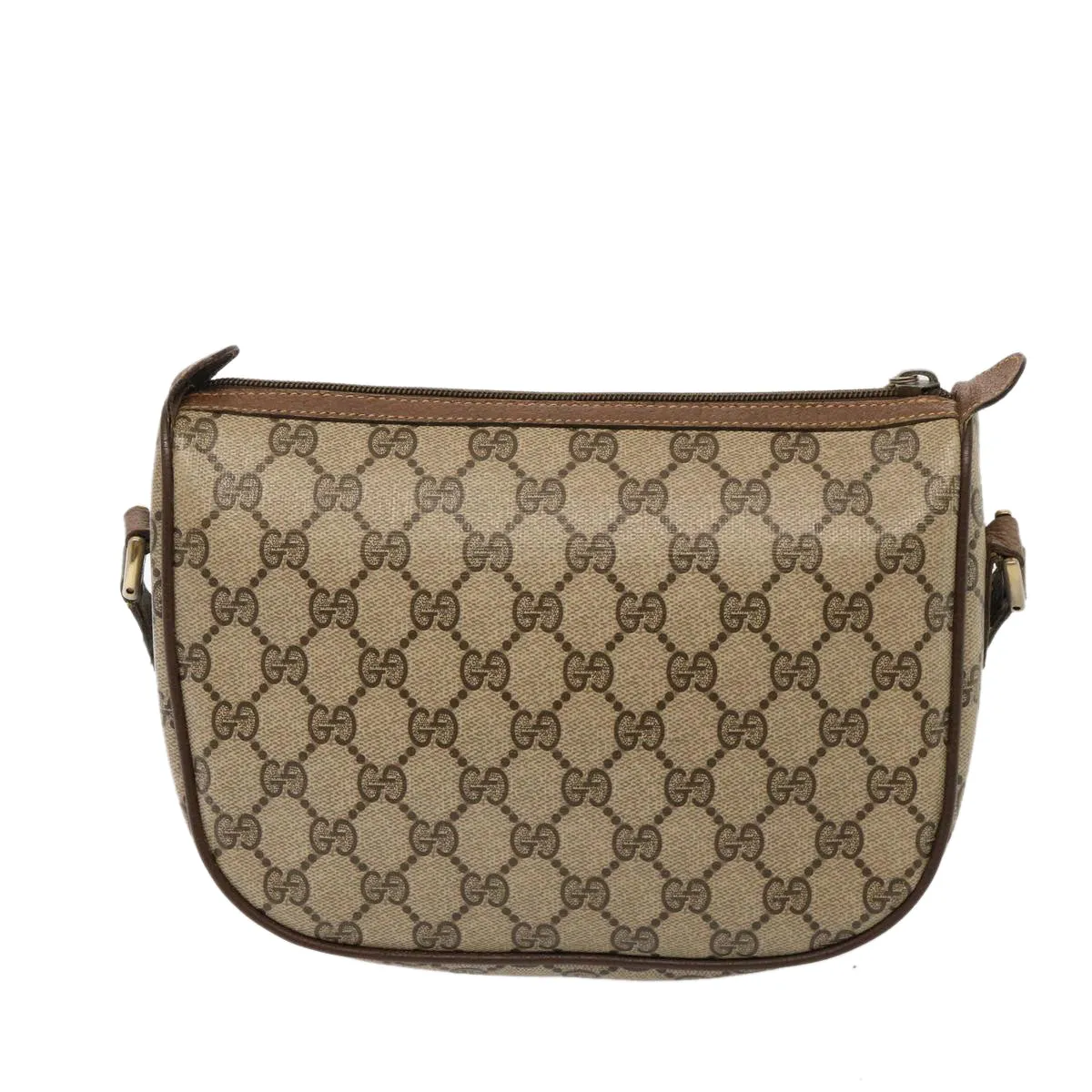 GUCCI GG Supreme Web Sherry Line Shoulder Bag PVC Beige 89 02 032  76696
