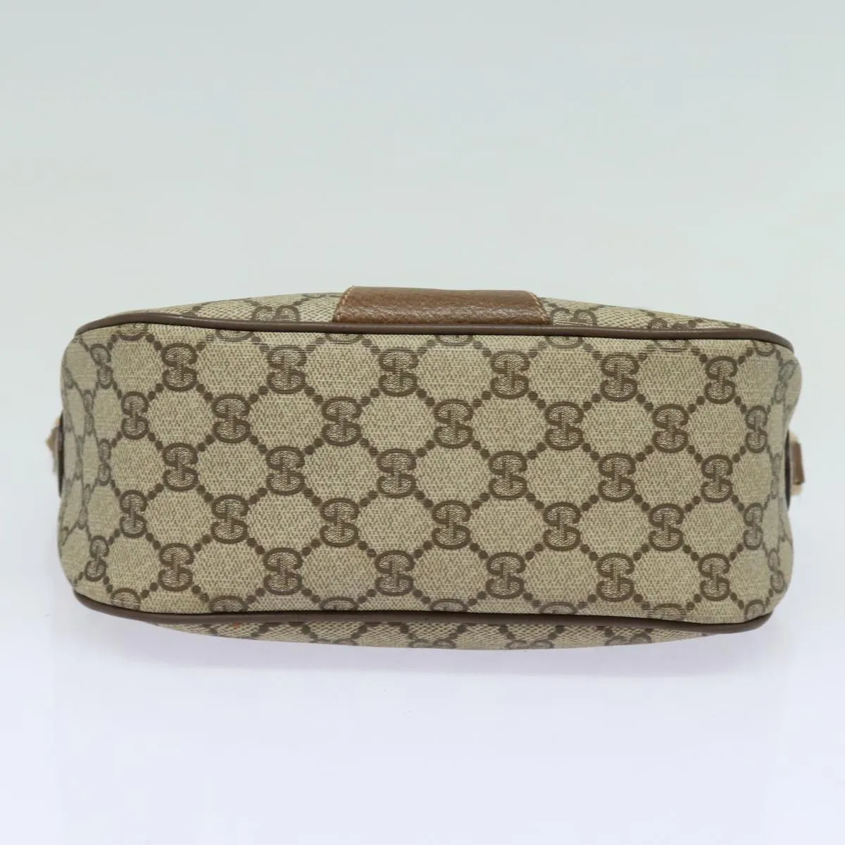 GUCCI GG Supreme Web Sherry Line Shoulder Bag PVC Beige 89 02 032  81158