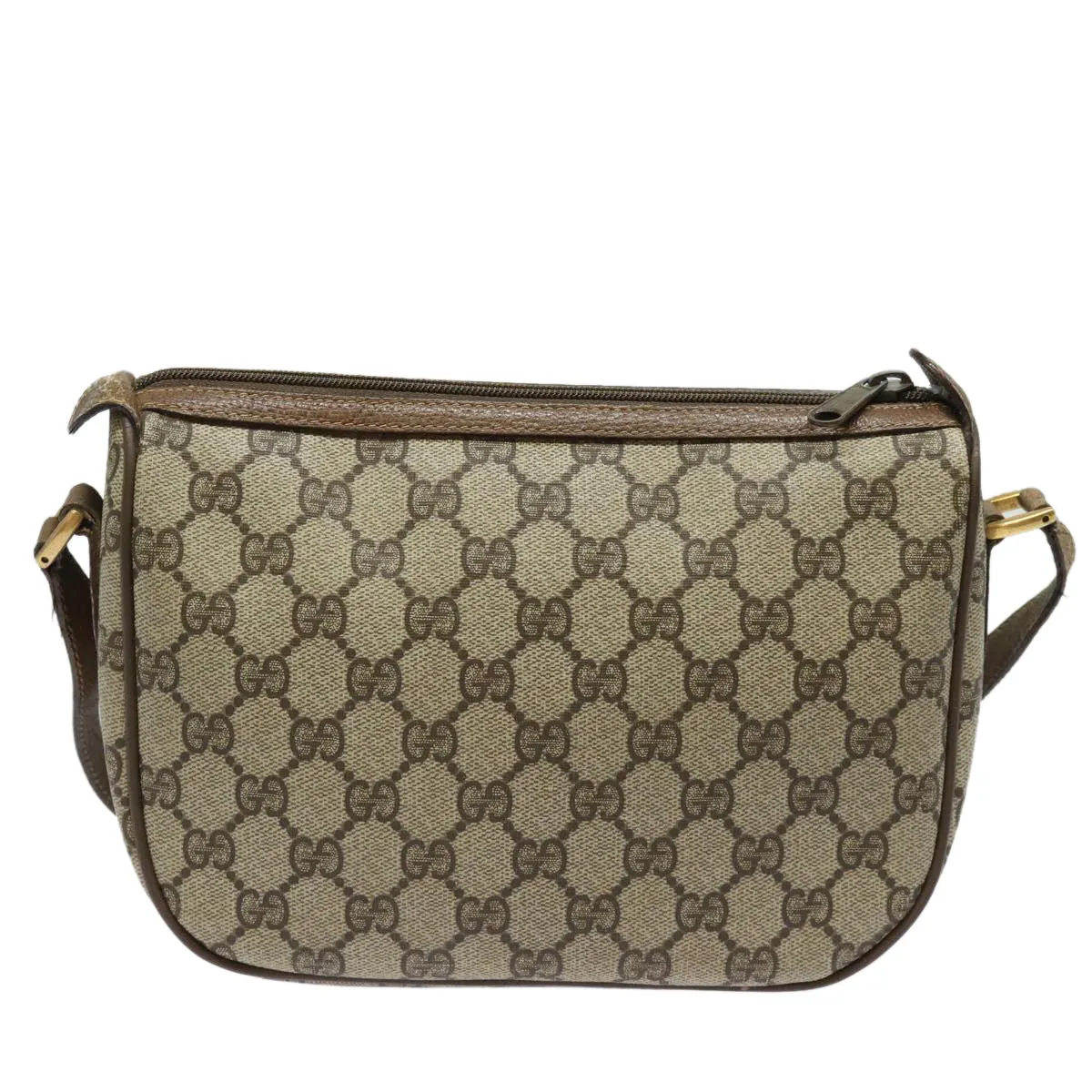 GUCCI GG Supreme Web Sherry Line Shoulder Bag PVC Beige 89 02 032  81158