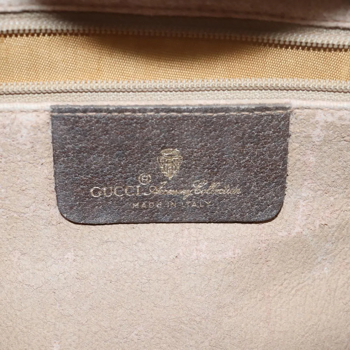 GUCCI GG Supreme Web Sherry Line Shoulder Bag PVC Beige 904 02 084  78097