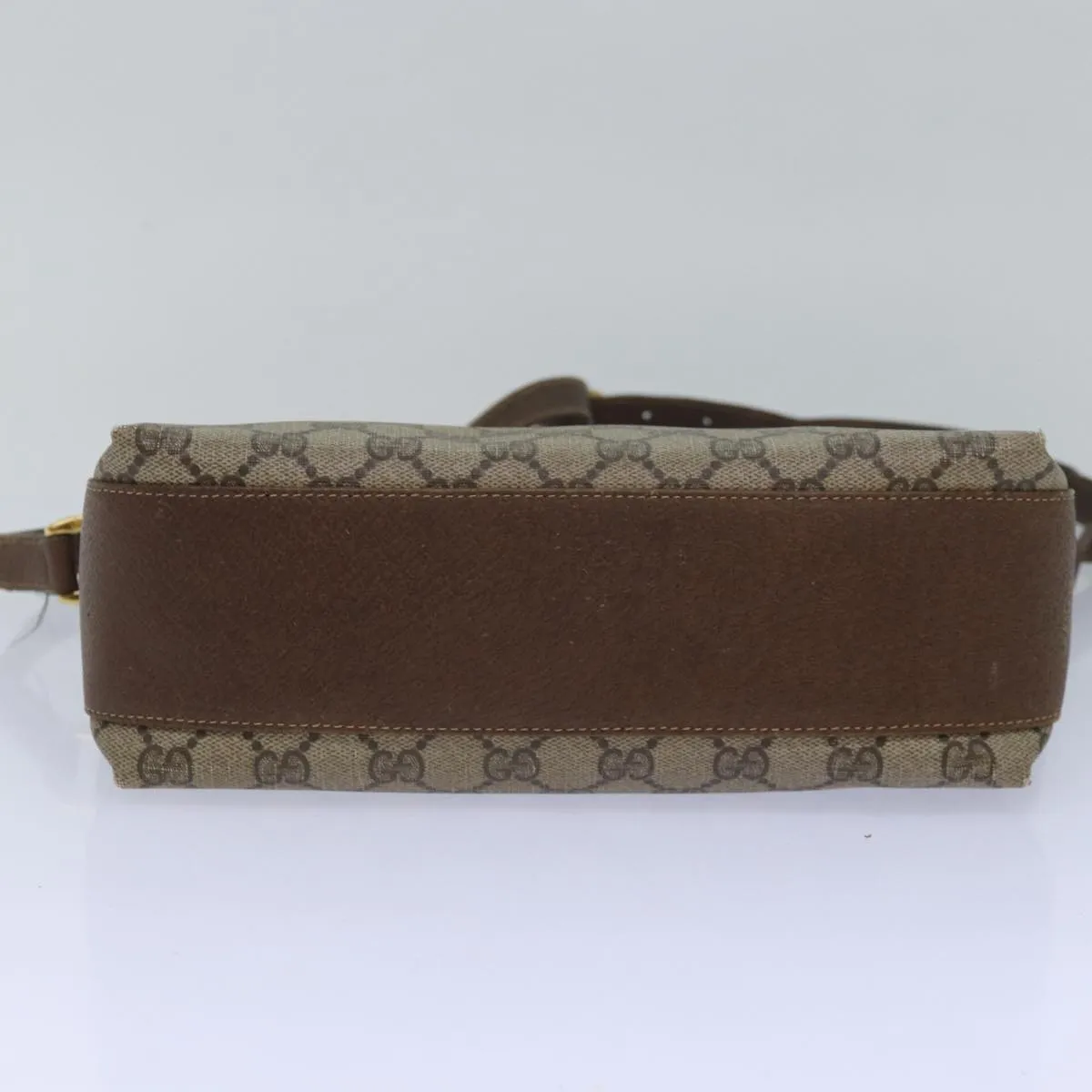 GUCCI GG Supreme Web Sherry Line Shoulder Bag PVC Beige 904 02 084  78097