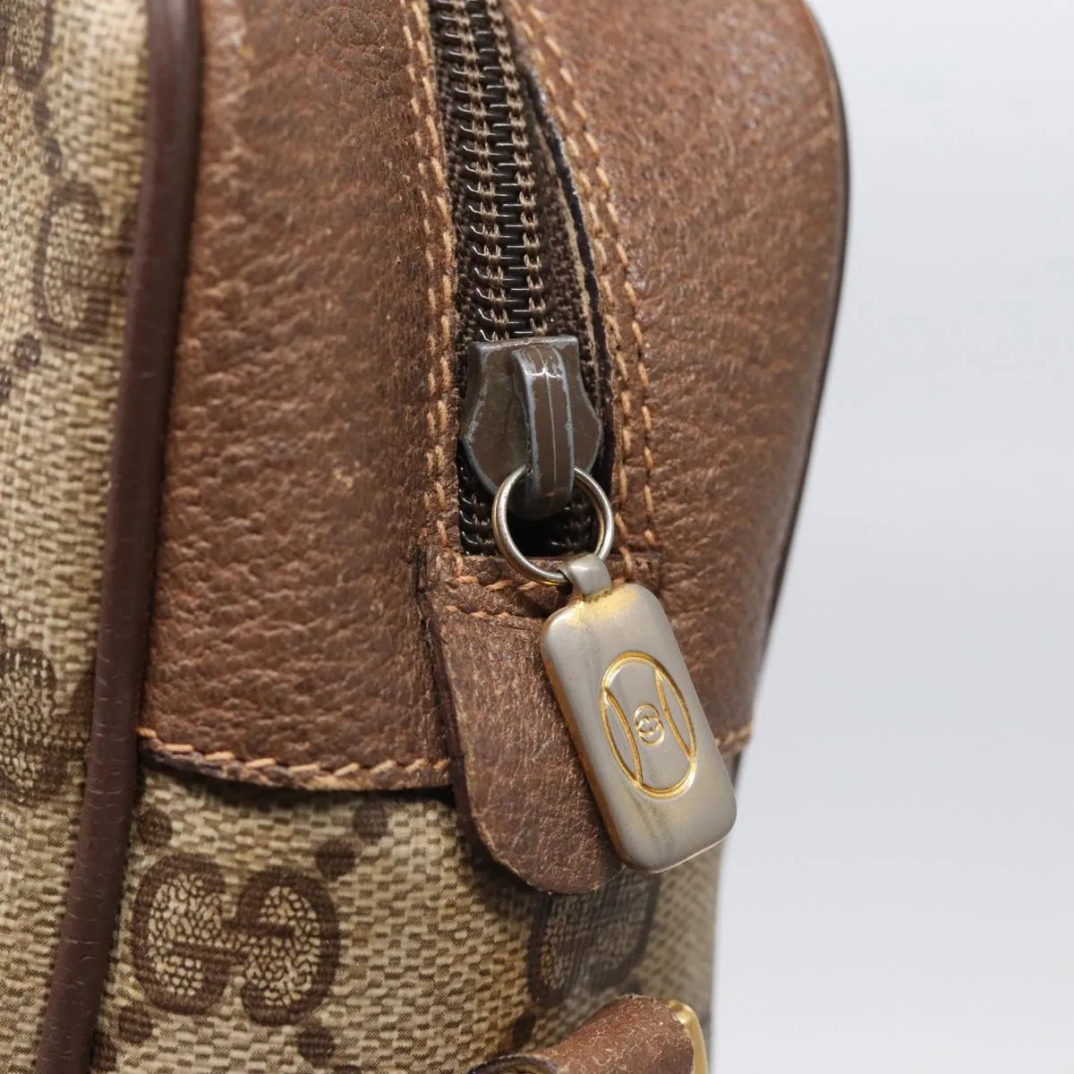 GUCCI GG Supreme Web Sherry Line Shoulder Bag PVC Beige Red 56 02 088  84753