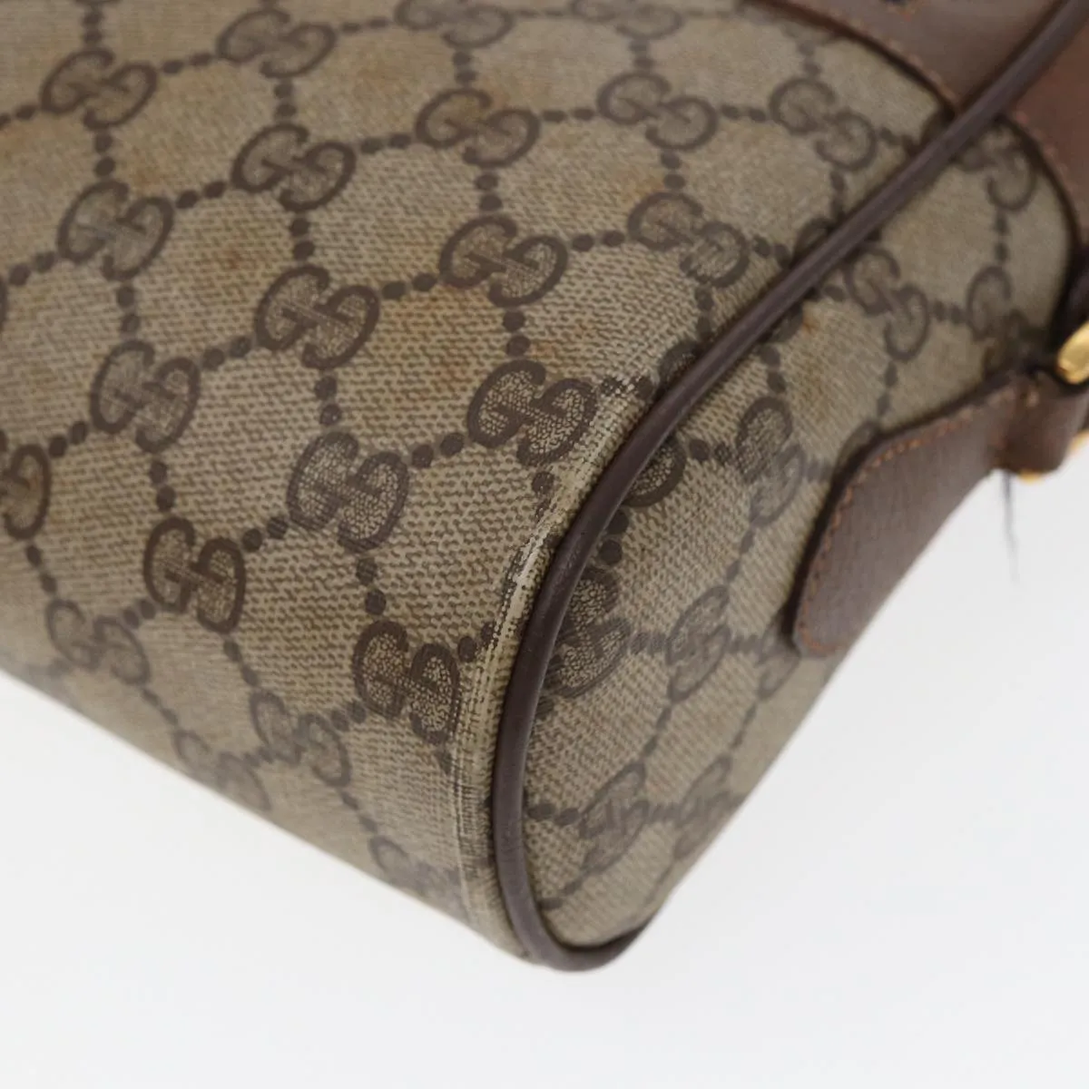 GUCCI GG Supreme Web Sherry Line Shoulder Bag PVC Beige Red 56 02 088  84753