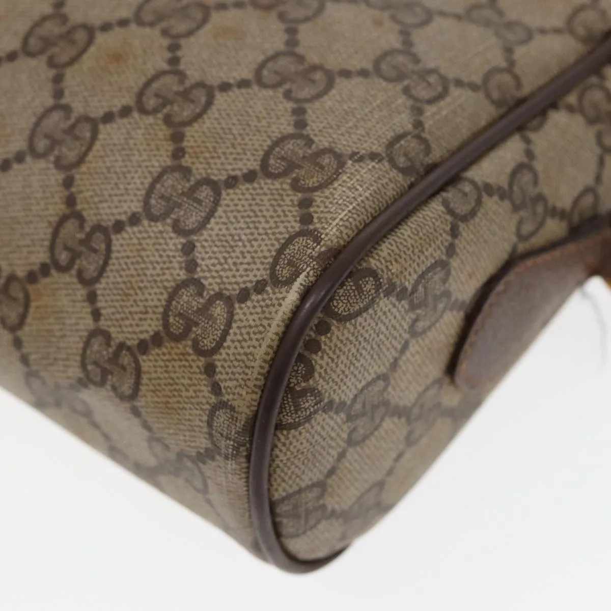 GUCCI GG Supreme Web Sherry Line Shoulder Bag PVC Beige Red 56 02 088  84753