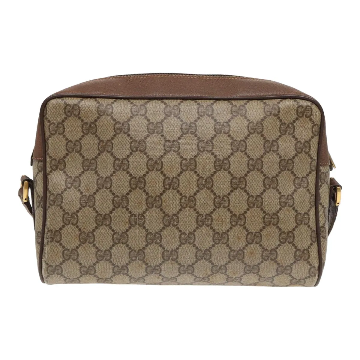 GUCCI GG Supreme Web Sherry Line Shoulder Bag PVC Beige Red 56 02 088  84753