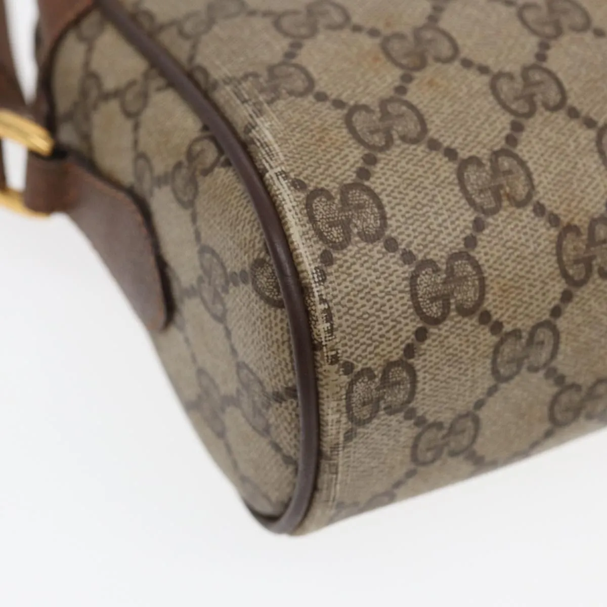 GUCCI GG Supreme Web Sherry Line Shoulder Bag PVC Beige Red 56 02 088  84753