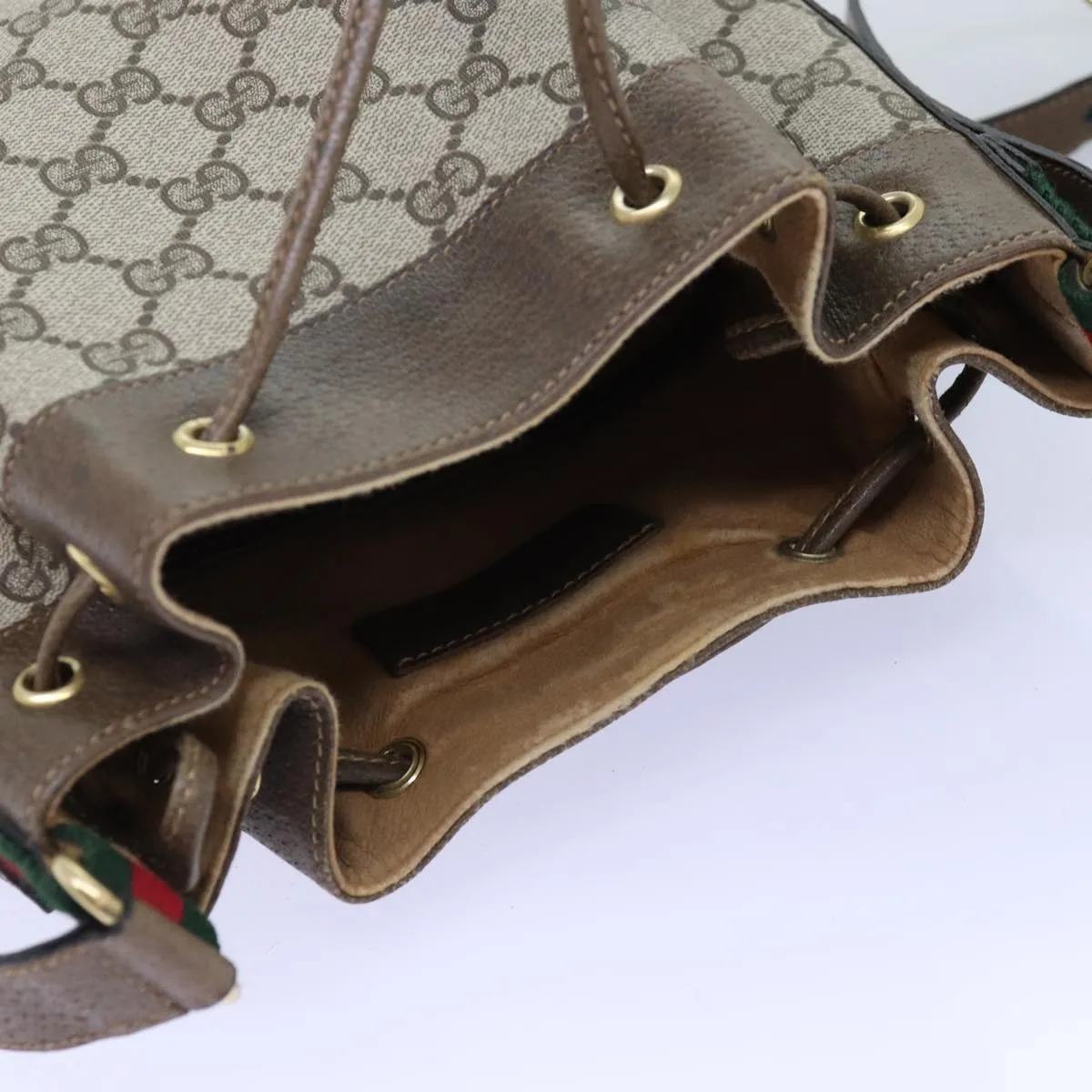 GUCCI GG Supreme Web Sherry Line Shoulder Bag Red Beige 41 02 034  12678