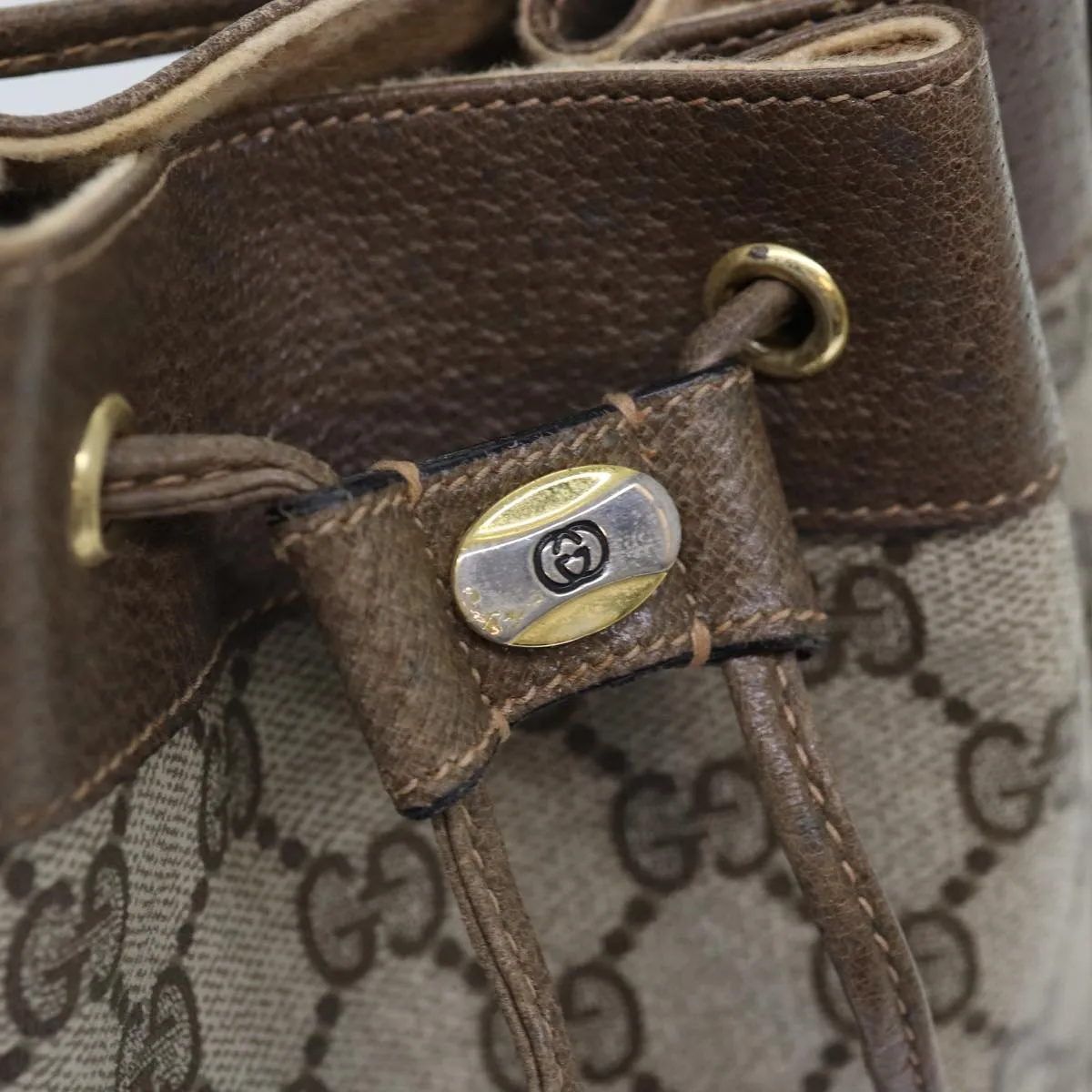 GUCCI GG Supreme Web Sherry Line Shoulder Bag Red Beige 41 02 034  12678