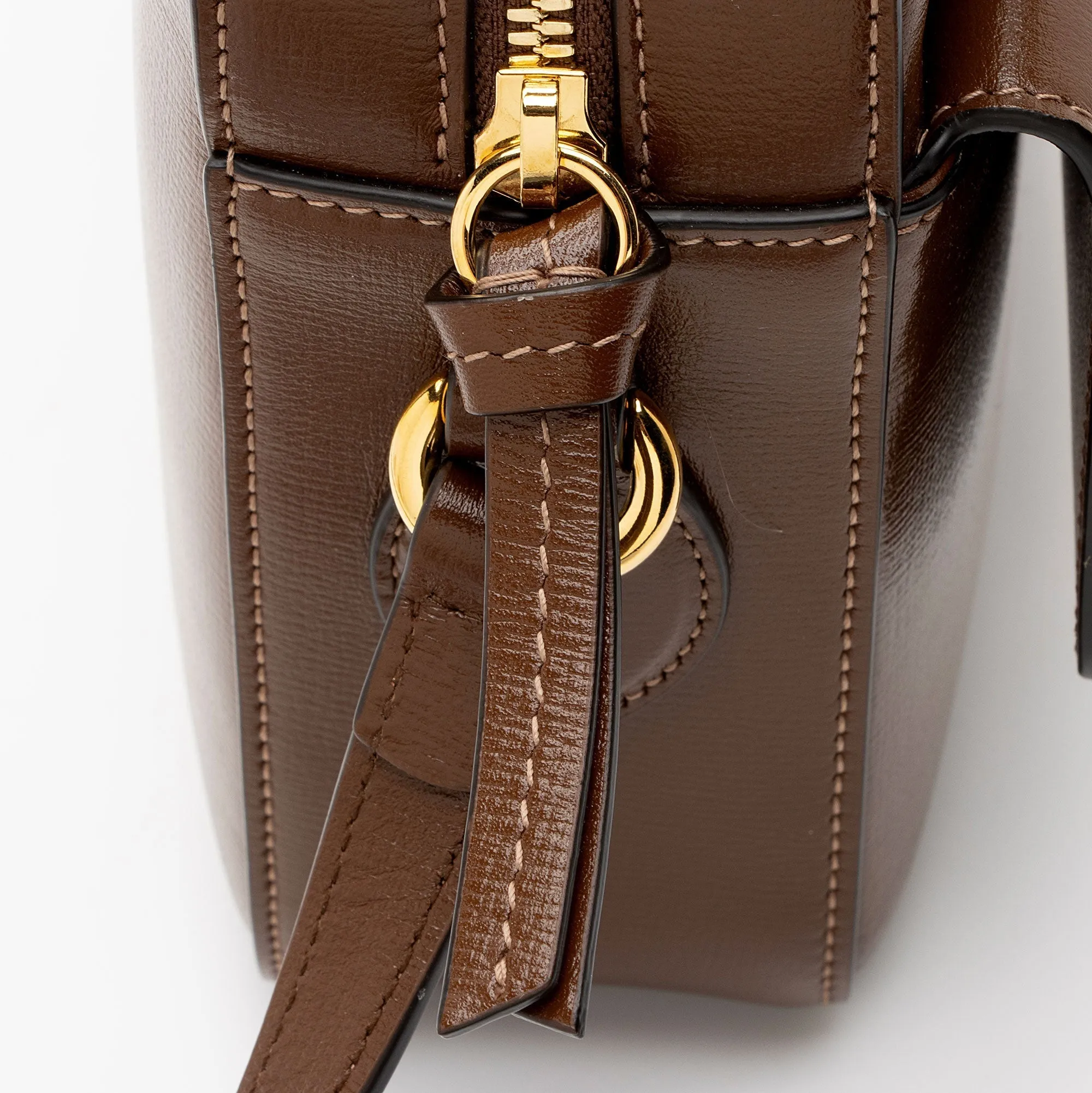 Gucci Glazed Calfskin Horsebit 1955 Small Shoulder Bag (SHF-TAIGrQ)