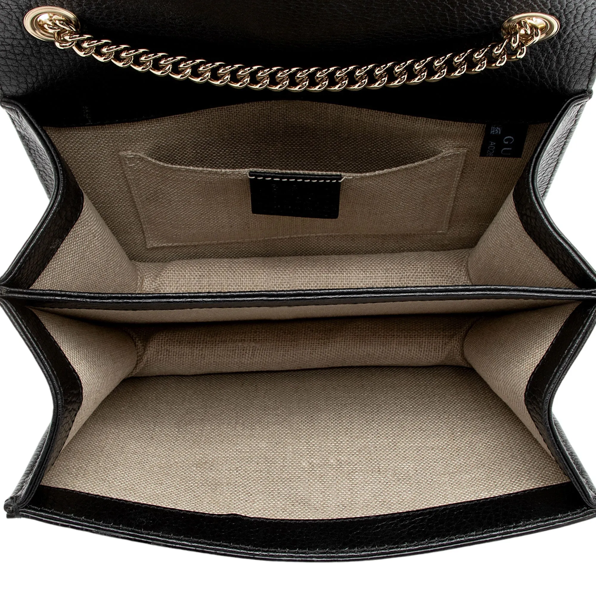 Gucci Grained Calfskin Interlocking G Small Shoulder Bag (SHF-1AVxLZ)