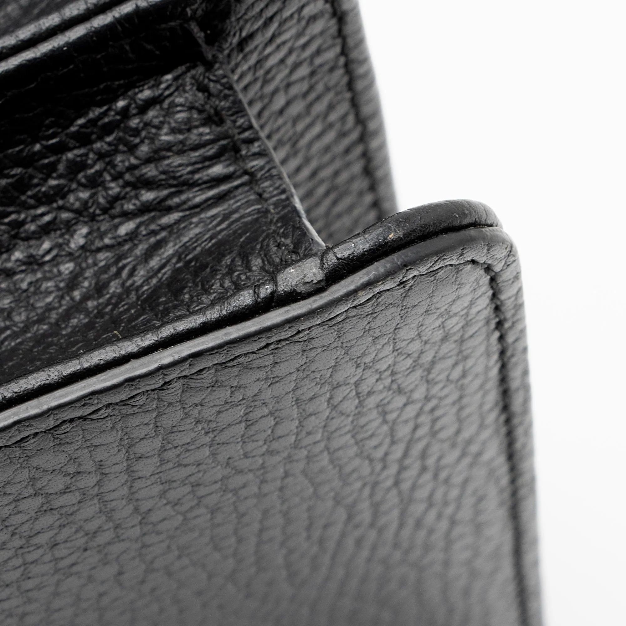 Gucci Grained Calfskin Interlocking G Small Shoulder Bag (SHF-1AVxLZ)