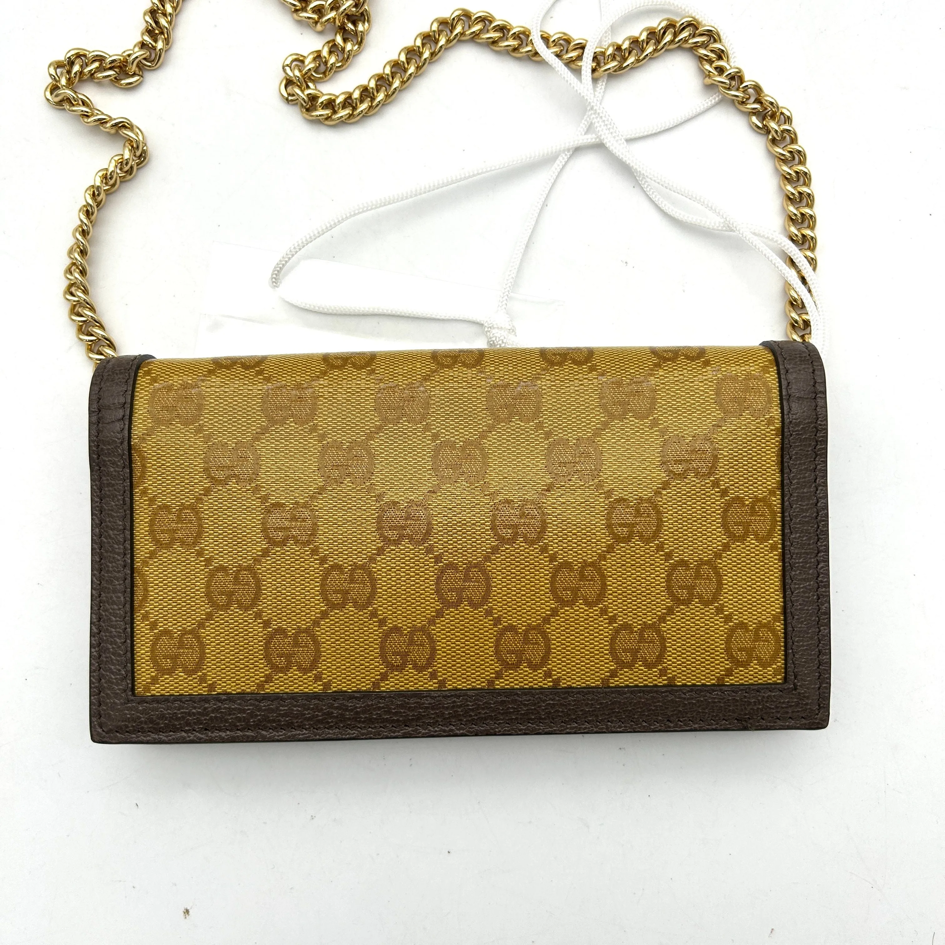 GUCCI Gucci x adidas Chain Logo Shoulder Bag Unisex Yellow Brown LA43734