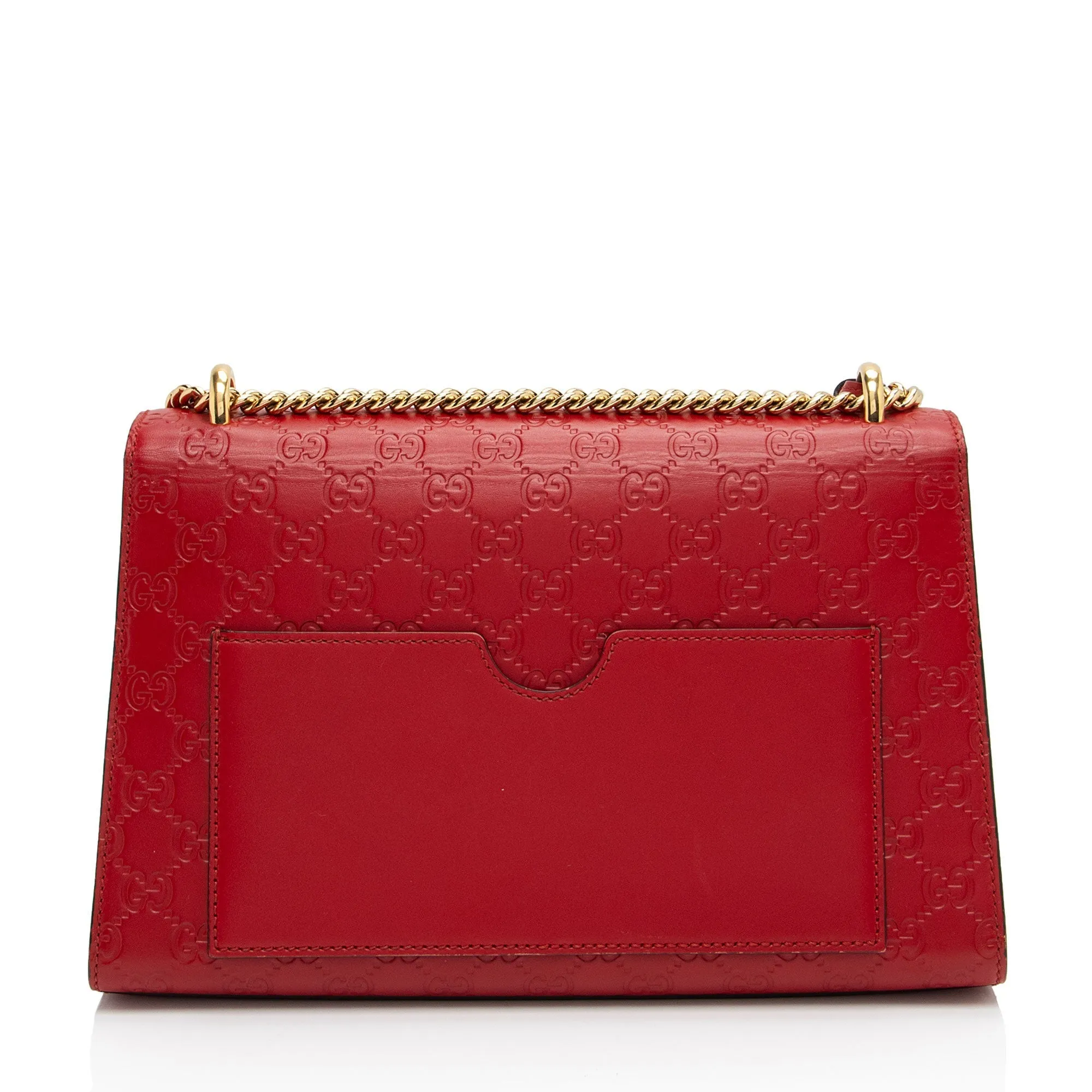 Gucci Guccissima Leather Padlock Medium Shoulder Bag (SHF-fXEhOA)