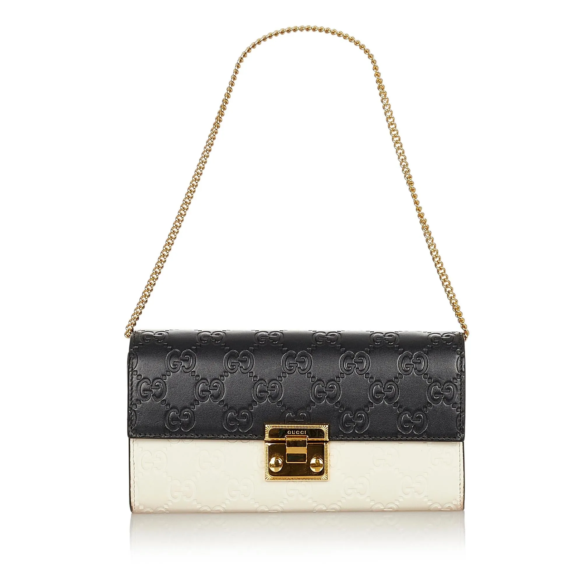 Gucci Guccissima Padlock Shoulder Bag (SHG-31849)