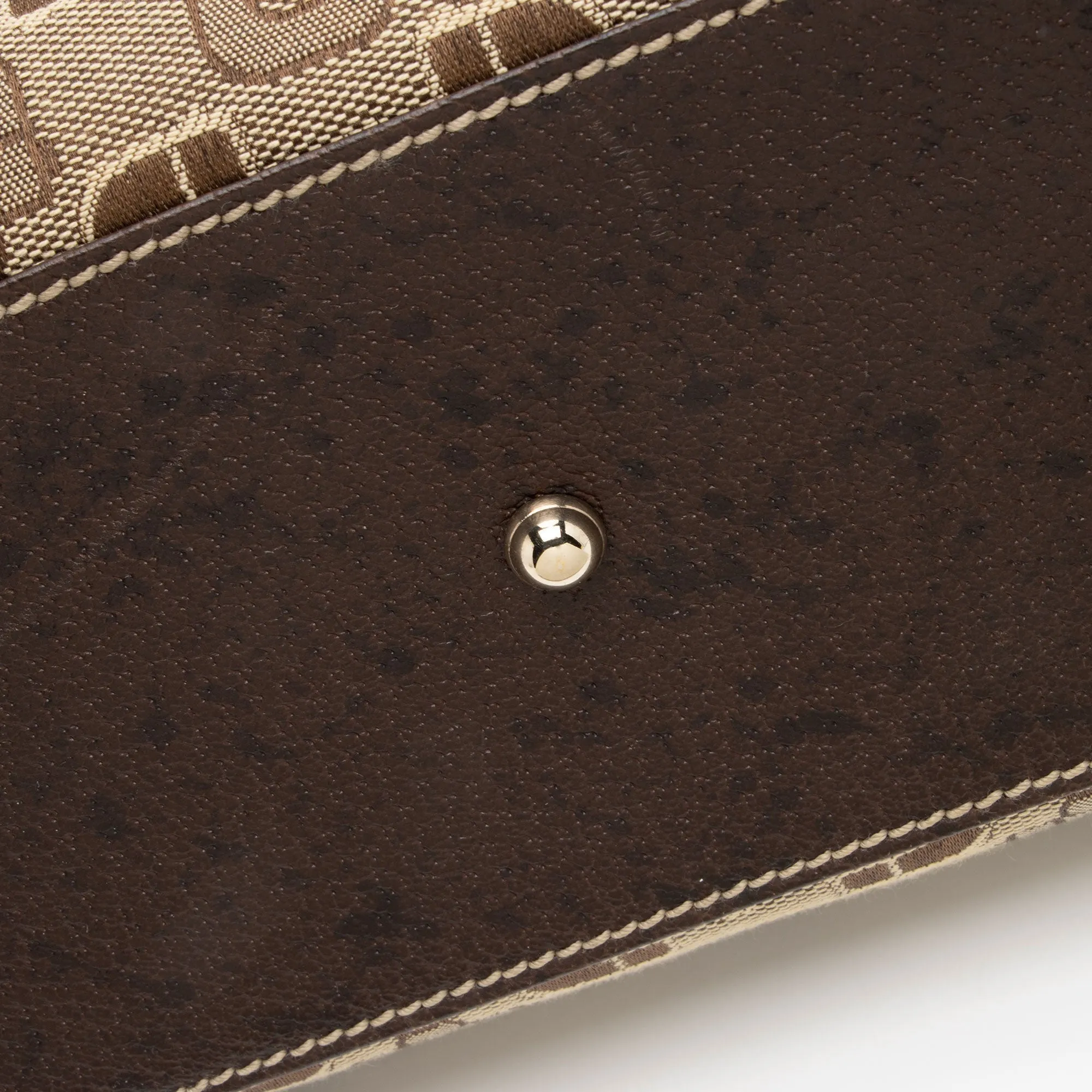 Gucci Horsebit Canvas Shoulder Bag (SHF-t8v4XG)