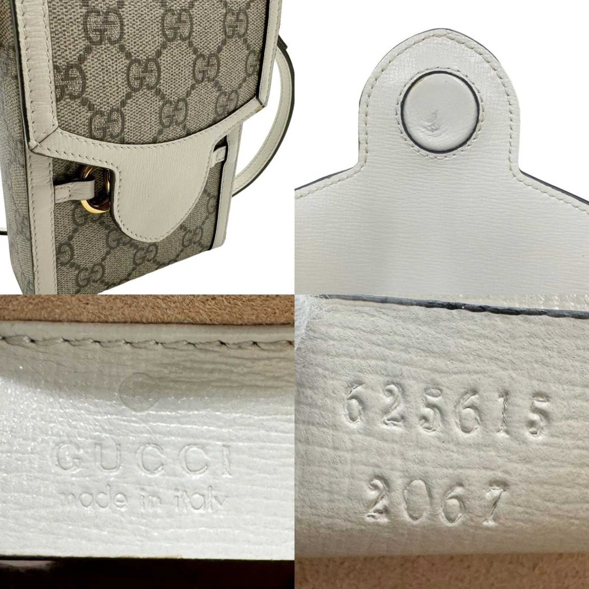 Gucci Horsebit   Gg Supreme Leather Shoulder Bag (Pre-Owned)