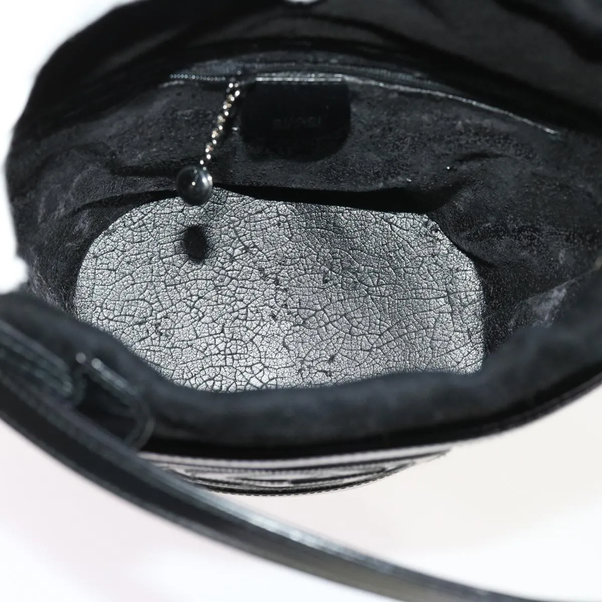 GUCCI Interlocking Shoulder Bag Patent leather Black  8931